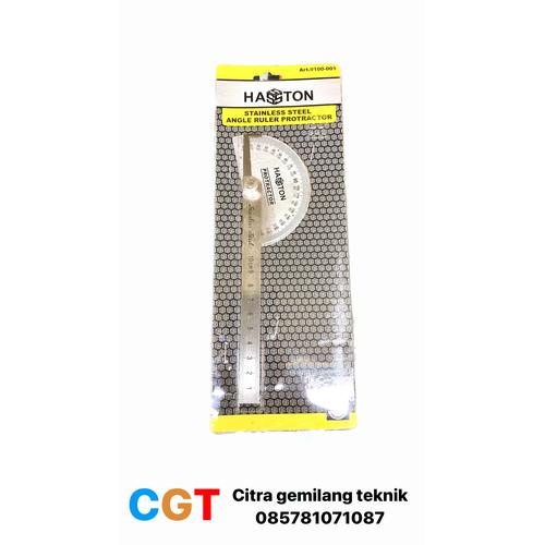 Jual Hasston Prohex stainless steel angle ruler protractor/ busur ...