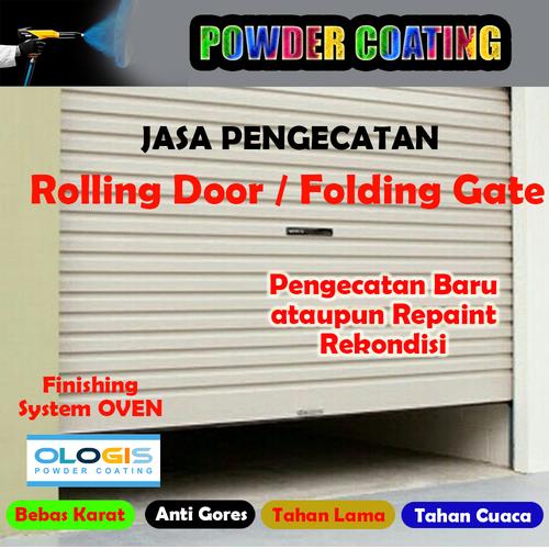 Jual Jasa Pengecatan Rolling Door Folding Gate dengan Powder Coating