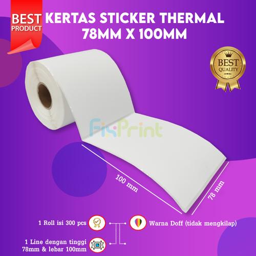 Jual Label Resi Barcode 78 X 100 Mm 1 Roll Kertas Sticker Isi 300pcs