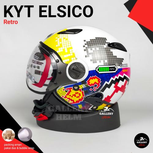 Jual Helm Kyt Elsico 7 White Helm KYT Retro M Kota Tangerang