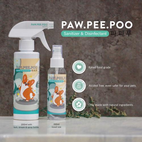 Promo Paw Pee Poo Disinfectant & Sanitizer Non Alcohol for Cat / Dog 100ml Kab. Tangerang