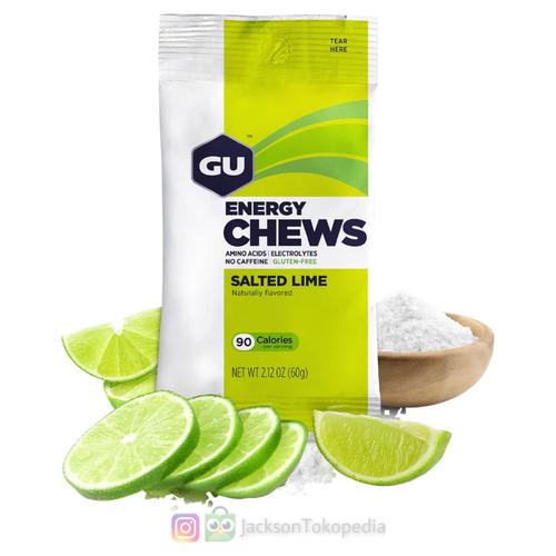 Jual GU Energy Chews Salted Lime / Electrolytes Hydration Gummy Bar Gel