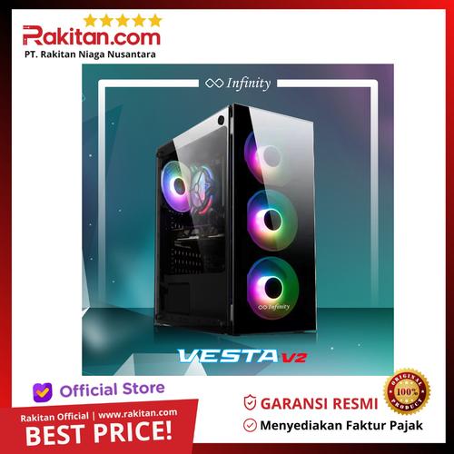 Jual Casing INFINITY VESTA V2 INCLUDE 4 FAN mATX, ATX TEMPERED