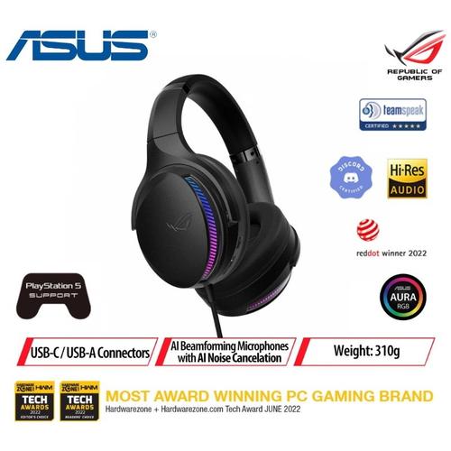 Jual ASUS ROG Fusion II 300 RGB Virtual 7.1 Gaming Headset with Mic PC ...