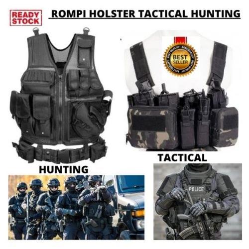 Military Vest Tactical Plate Carrier Holster Police Molle