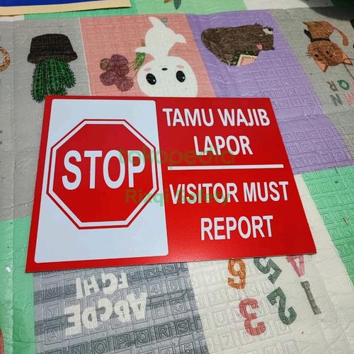 Jual PLAT SIGN RAMBU STOP TAMU WAJIB LAPOR UKURAN 40×60cm - Jakarta ...