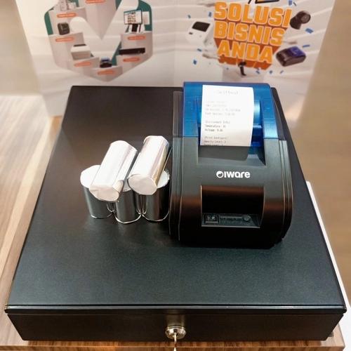 Promo PAKET KASIR PRINTER ANDROID BLUETOOTH,CASH DRAWER,FREE KERTAS