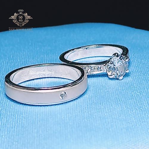 Jual Cincin nikah palladium couple platinum perak emas kawin tunangan ...