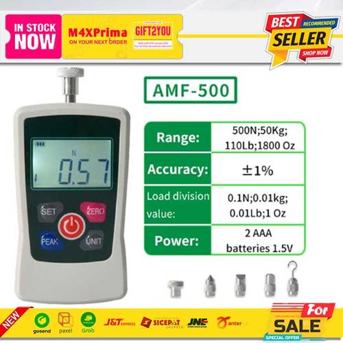 Jual AMF500 Aliyiqi Digital Push Pull Force Gauge 500N 50kg dynamometer Jakarta Timur