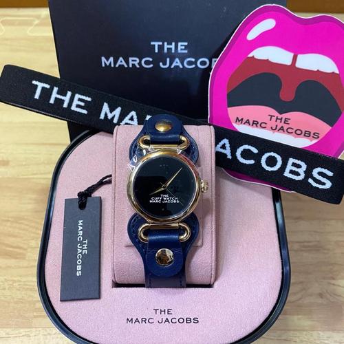 未使用】MARC JACOBS The Cuff Watch おしい ネイビーゴールド