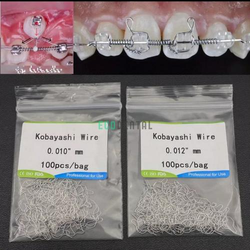 100pz Fili Ortodontici Legatura Lunga Kobayashi Preforma Staffe - Foto 3