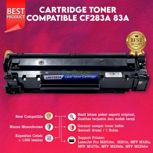 Jual Cartridge Toner Compatible 83A CF283A Canon 137 337 737 M201n
