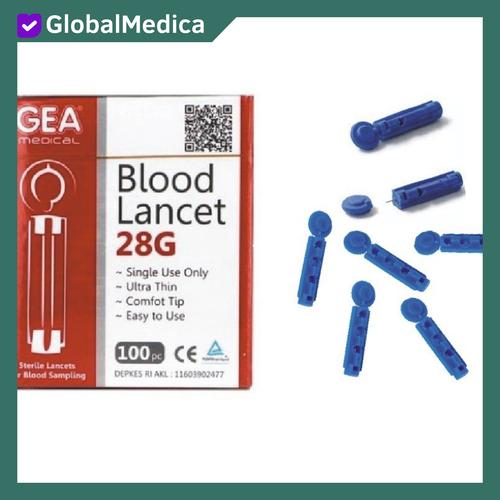 Jual GEA Blood Lancet 28g Box isi 100 jarum Lancet Kota Semarang GlobalMedica Tokopedia