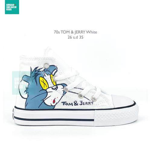Jual Sepatu Anak Converse All Star Tom Jerry White 26-35 Usia TK