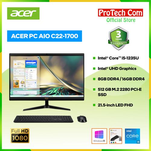Promo ACER PC ALL IN ONE C221700 i51235U 16GB 512GB SSD 21,5" FHD OHS