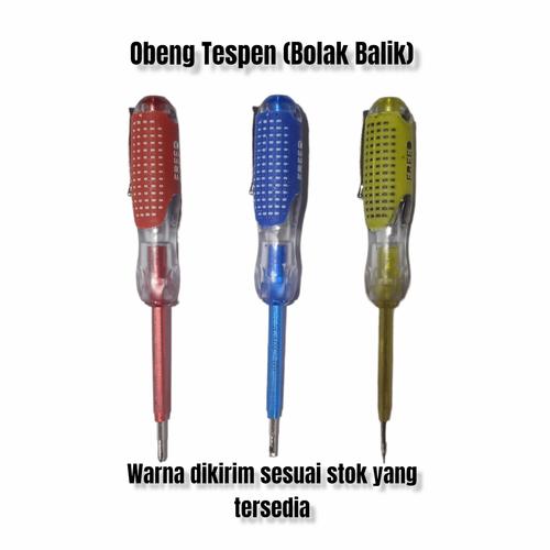 Jual Obeng Testpen Bolak Balik | Tespen Listrik Plus Minus | Test Pen ...