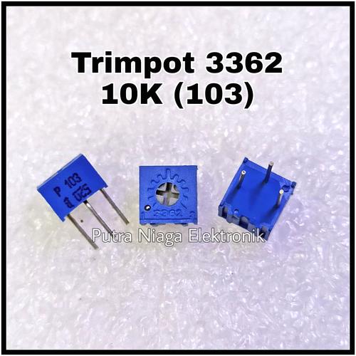 10 Pcs 3362P-103 10K Ohm Potentiometer Trimmer – Variable Resistor For DIY Projects