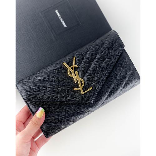 ysl monogram large flap wallet
