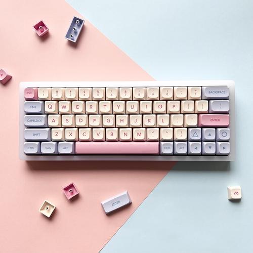 Jual KEYCAPS PBT MARSHMALLOW XDA PROFILE SUBLIM COTTON CANDY KEYBOARD