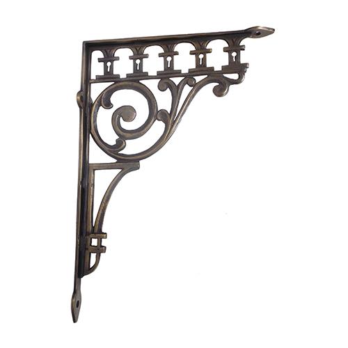 Jual 10" Siku Penyangga Rak Buku / Brass Shelf Bracket Gothic / A