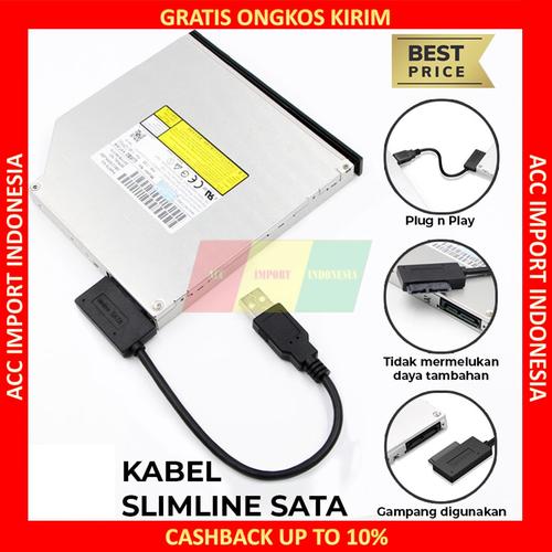 Promo Kabel SATA USB Conector To DVD CD External ROM Plug and Play