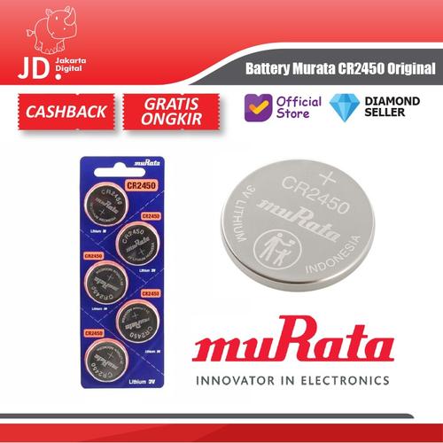 MuRata CR2450-BEABAE Knopfzellen – 5 Stück Lithiumbatterien 3V, 610 MAh Für Uhren, Schlüsselanhänger & Mehr