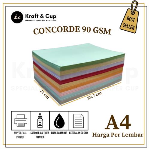 Jual Kertas Concorde A4 90 Gsm Harga per lembar / Kertas Surat 90 gr