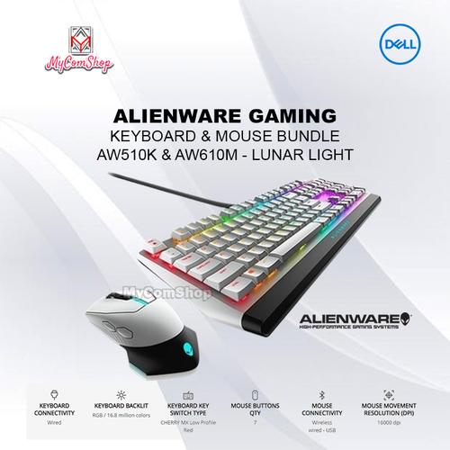 Jual ALIENWARE GAMING KEYBOARD AND GAMING MOUSE BUNDLE AW510K & AW610M