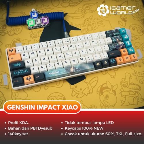 Jual Keycaps Genshin Impact Xiao PBT 140 Keys XDA For Mechanical