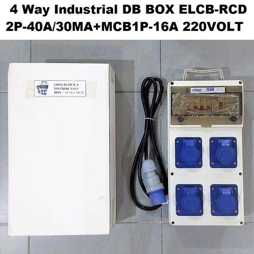 Jual 4 Way DB BOX ELCBRCD 2P40A/30MA+MCB1P16A BCurve 6KA Kota