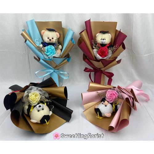 Jual Buket Wisuda Bunga Sabun / Buket Wisuda Bear / Graduation Bouquet ...