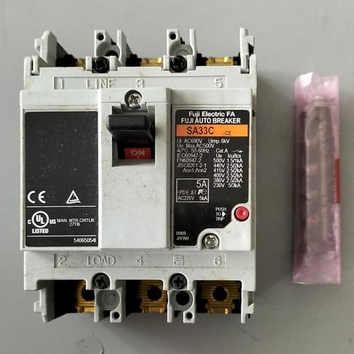 Jual MCCB FAB 3P 5A SA33C 3 Pole 5 Ampere Fuji Auto Breaker Made in ...