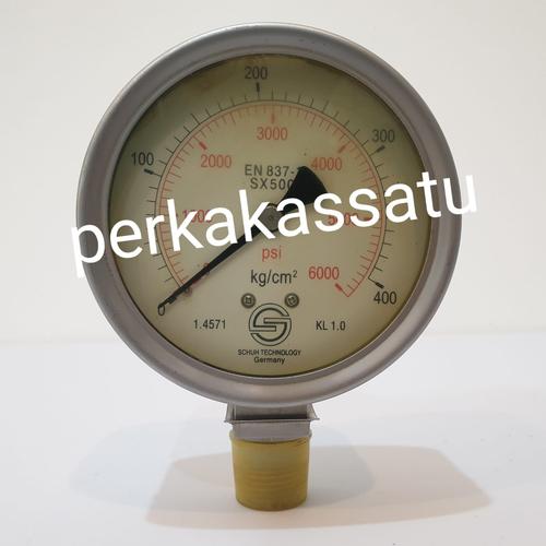 Jual PRESSURE GAUGE 4" INCI INCH 400 KG 400KG SCHUH TECHNOLOGY GERMAN