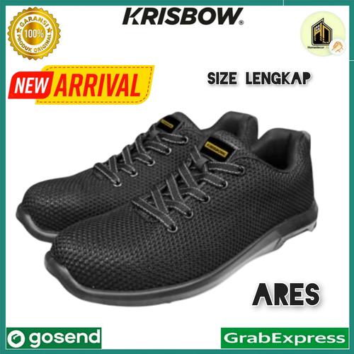 Promo Krisbow Ukuran 3945 Ares Sepatu Pengaman Hitam / safety shoe