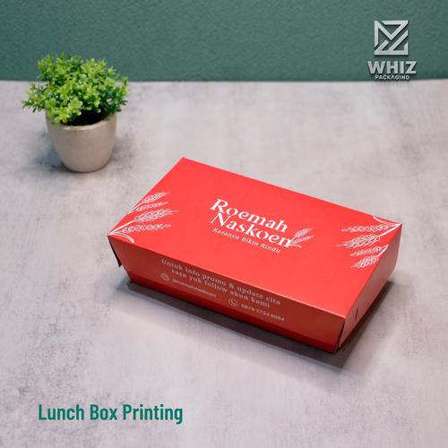 Jual Printing Lunch Box Paper ukuran L Full Color 20 x 12 x 5 Custom
