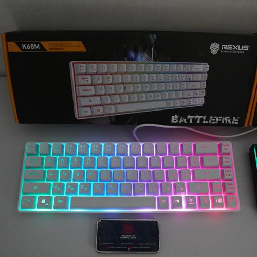 Jual KEYBOARD GAMING MINI REXUS BATTLEFIRE K68M - Putih - Kota ...