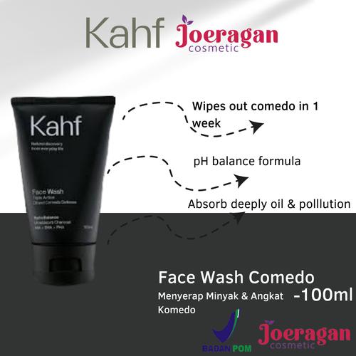 Jual Kahf Triple Action Oil and Comedo Defense Face Wash 100 ml Sabun