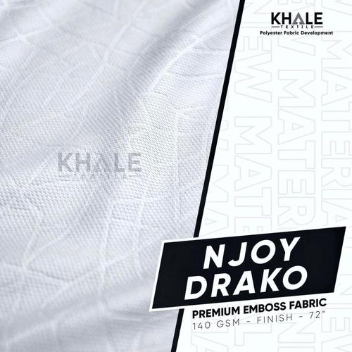 Jual Bahan Kain Drifit Emboss Njoy Drako Corak Putih Hitam Premium ...