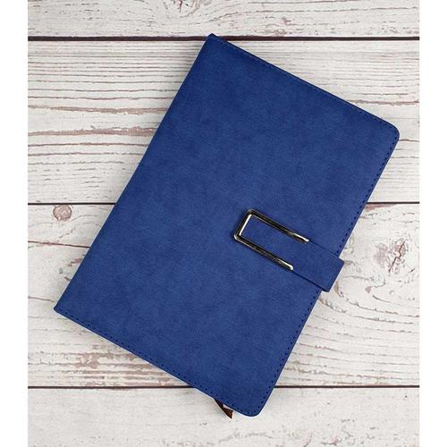 Jual Buku Agenda Catatan Kerja Binder Map Cover Kulit Kertas A5 - Biru ...