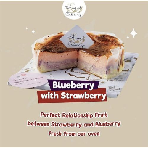 Jual BLUEBERRY MIX STRAWBERRY BASQUE BURNT CHEESECAKE 12cm Jakarta