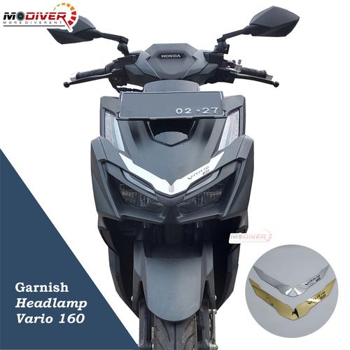 Jual Garnish Headlamp Headlight Lampu Depan VARIO 160 New Modiver Silver Kota Tangerang