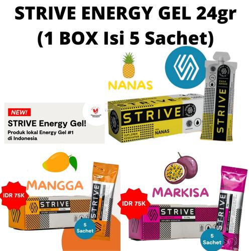 Promo STRIVE ENERGY GEL 24g NANAS supplemen tenaga lari sepeda