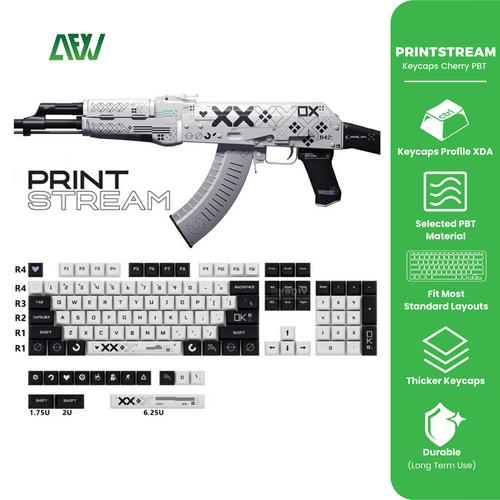 Promo CSGO Printstream Keycaps Cherry PBT Profile Sublime 118 Key Set