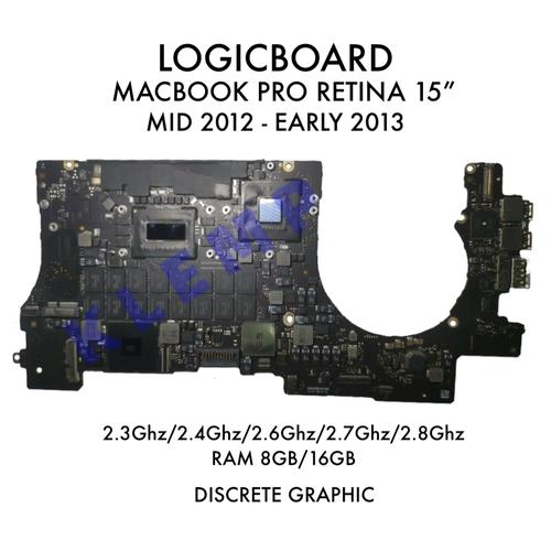 Carte Mère MacBook Pro A1398 15 2013 Emc 2674 2.0Ghz 8GB 820-3662-03 Testée