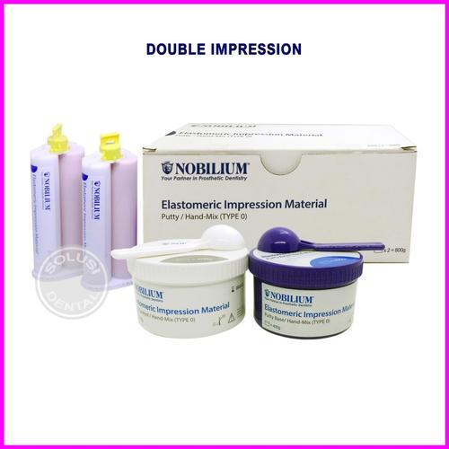 Jual DENTAL PUTTY DOUBLE IMPRESSION / LIGHT BODY NOBILIUM SET DENTAL