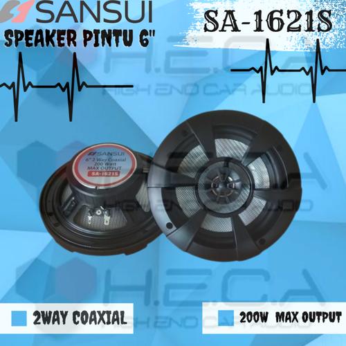 Promo SANSUI SA1621S Speaker Coaxial 2way Pintu Audio Mobil SA1621S