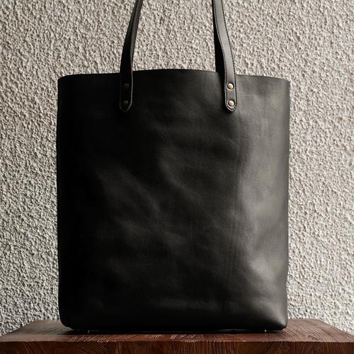 Jual Slim Leather Tote Bag Black Kota Depok Letsdothis