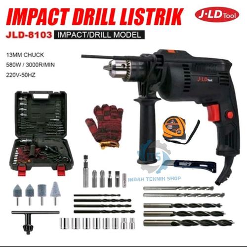 Promo PROMO Mesin bor JLD 13mm koper set impact drill JLD 8013 fullset