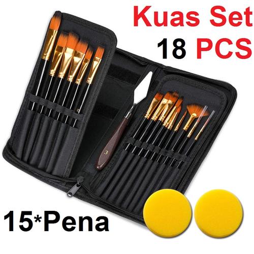 Jual Art Brush Set Kuas Lukis BRS12 SET Kuas Alat Lukis Set Lengkap