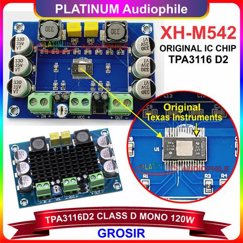 Jual TPA3116 Amplifier XH M542 XH-M542 TPA3116D2 Class D Mono 120W ...